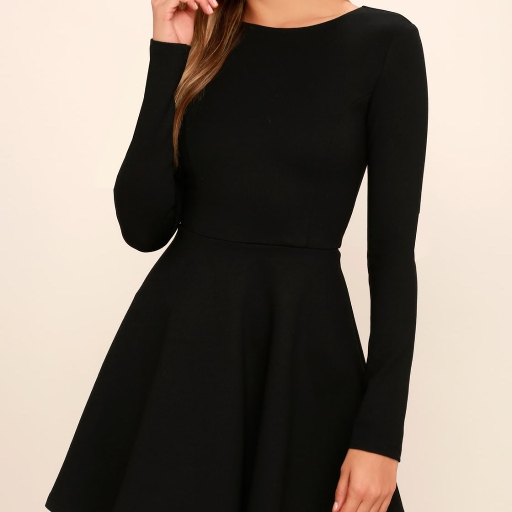 Long Sleeve Black Lulus Dress